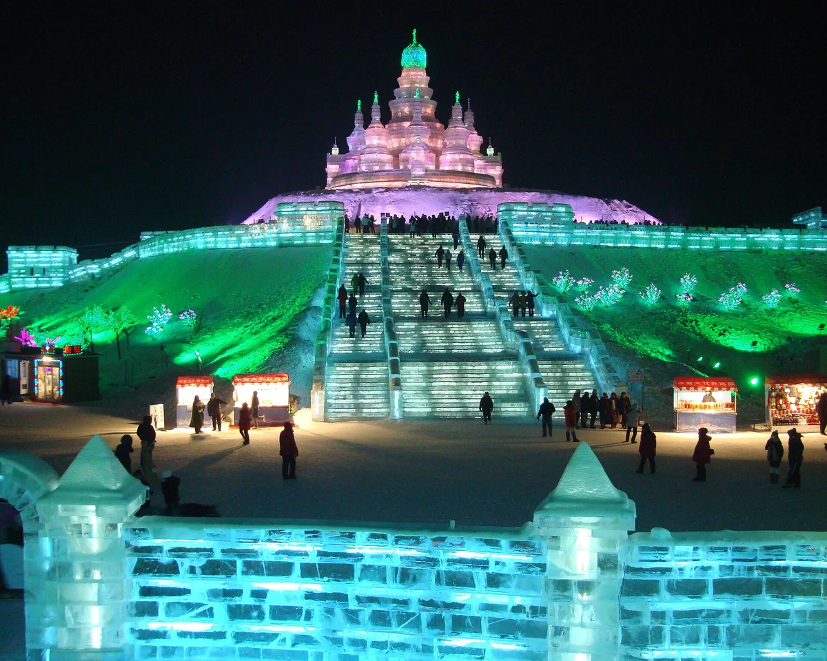 Harbin Ice and Snow World · A previous edition; ice architecture changes each year