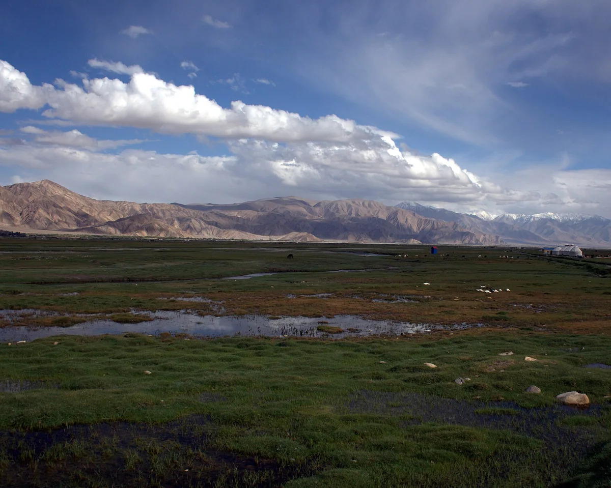 Tashkurgan meadow · Greenery below the Pamirs